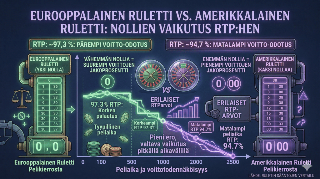 amerikkalainen ruletti palautusprosentti